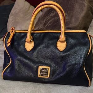 Dooney & Bourke Classic Sorrento Barrel Bag 30 Black and Tan